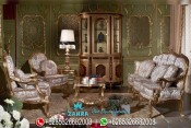Set Sofa Tamu Mewah Duco Emas Ukir Klasik Terbaru Mellisa PMJ-0082